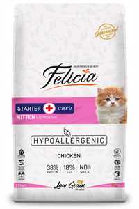 FELICIA - Felicia Düşük Tahıllı Hipoalerjenik Tavuklu Yavru Kedi Maması 12kg