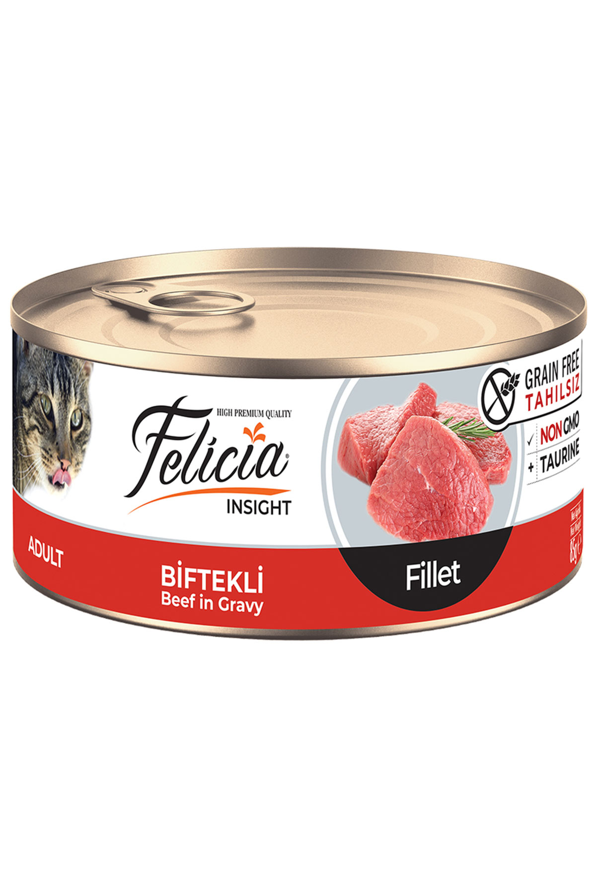 Felicia Biftekli Yetişkin Fileto Kedi Konservesi 85gr