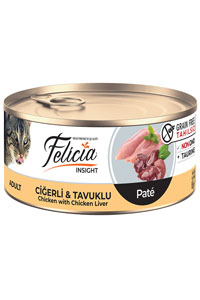 Felicia Ciğerli ve Tavuklu Yetişkin Kıyılmış Kedi Konservesi 85gr