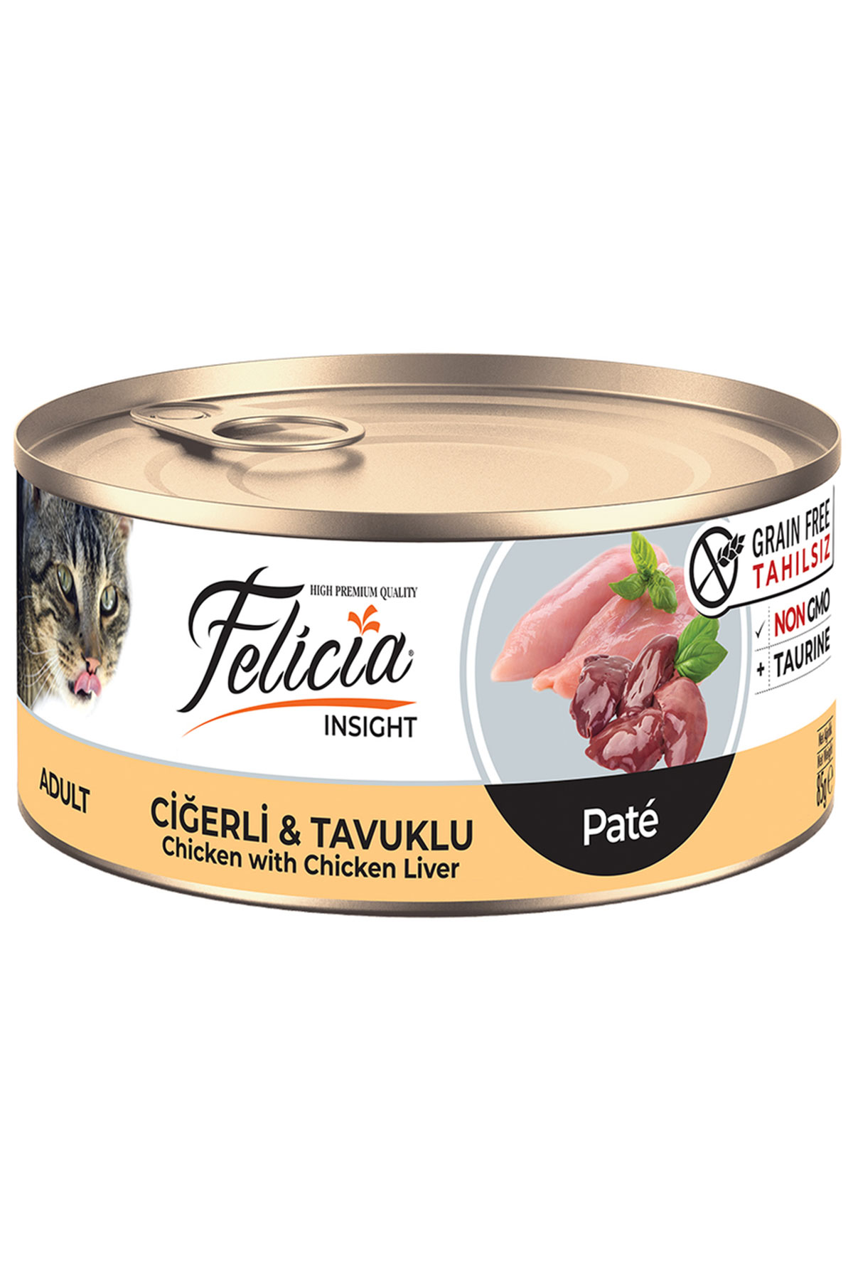 Felicia Ciğerli ve Tavuklu Yetişkin Kıyılmış Kedi Konservesi 85gr