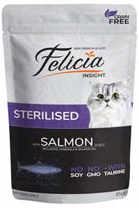 FELICIA - Felicia Tahılsız Somonlu Kısırlaştırılmış Kedi Konservesi 85gr