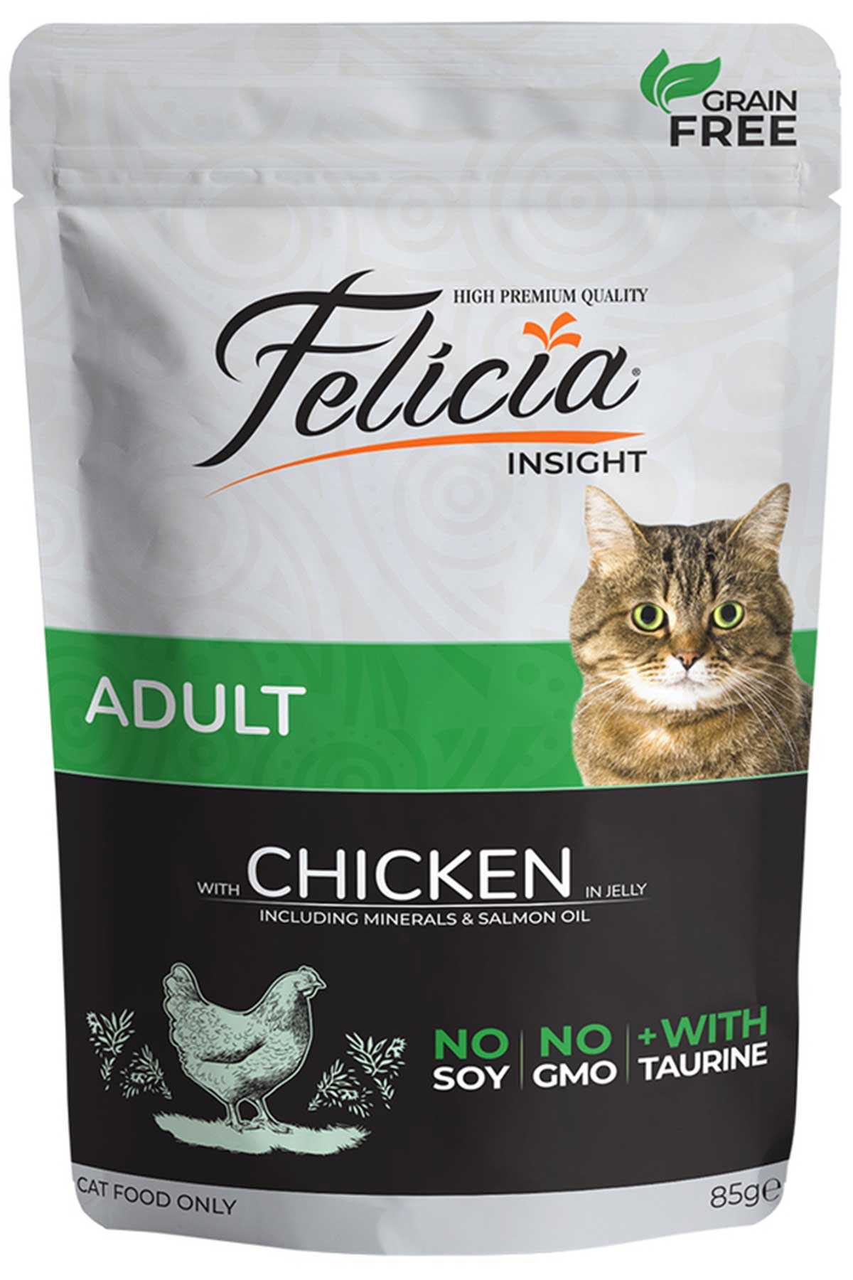 Felicia Tahılsız Tavuk Etli Yetişkin Kedi Konservesi 85gr