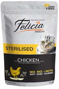 FELICIA - Felicia Tahılsız Tavuklu Kısırlaştırılmış Kedi Konservesi 85gr