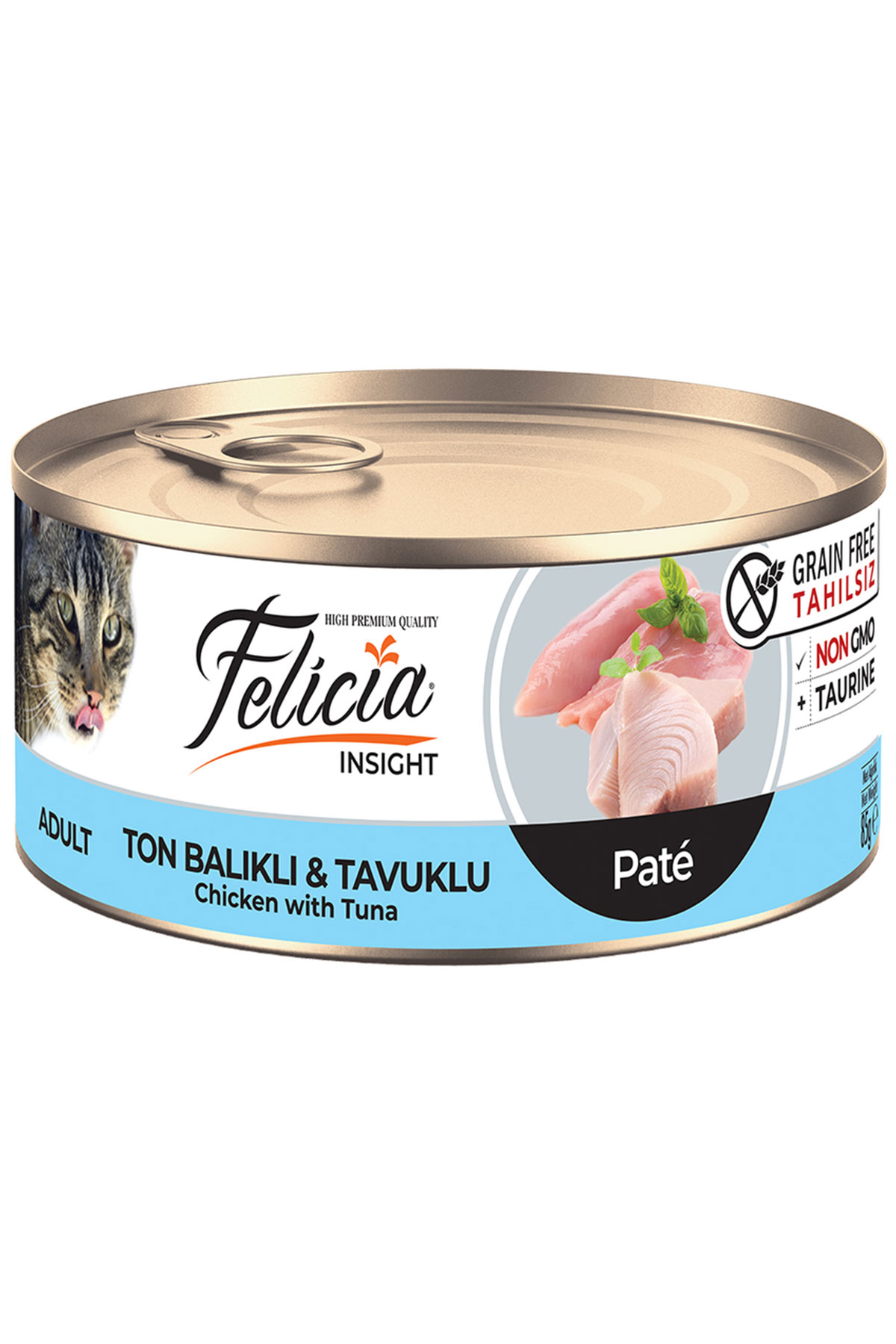 Felicia Ton Balıklı ve Tavuklu Yetişkin Kıyılmış Kedi Konservesi 85gr