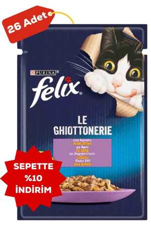 Felix Kuzu Etli Yetişkin Kedi Konservesi 26x85gr 26lı - Thumbnail