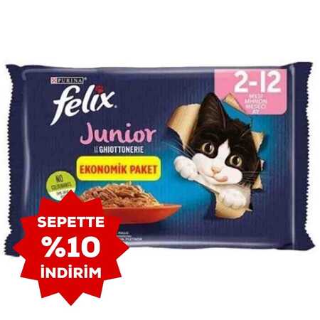 FELIX - Felix Multipack Sığır ve Tavuk Etli Yavru Kedi Konservesi 4x85gr