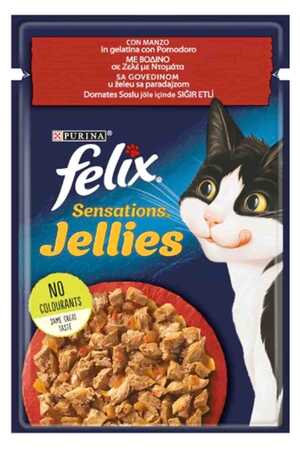 Felix Sensations Sığır Etli ve Domatesli Yetişkin Kedi Konservesi 85gr - Thumbnail