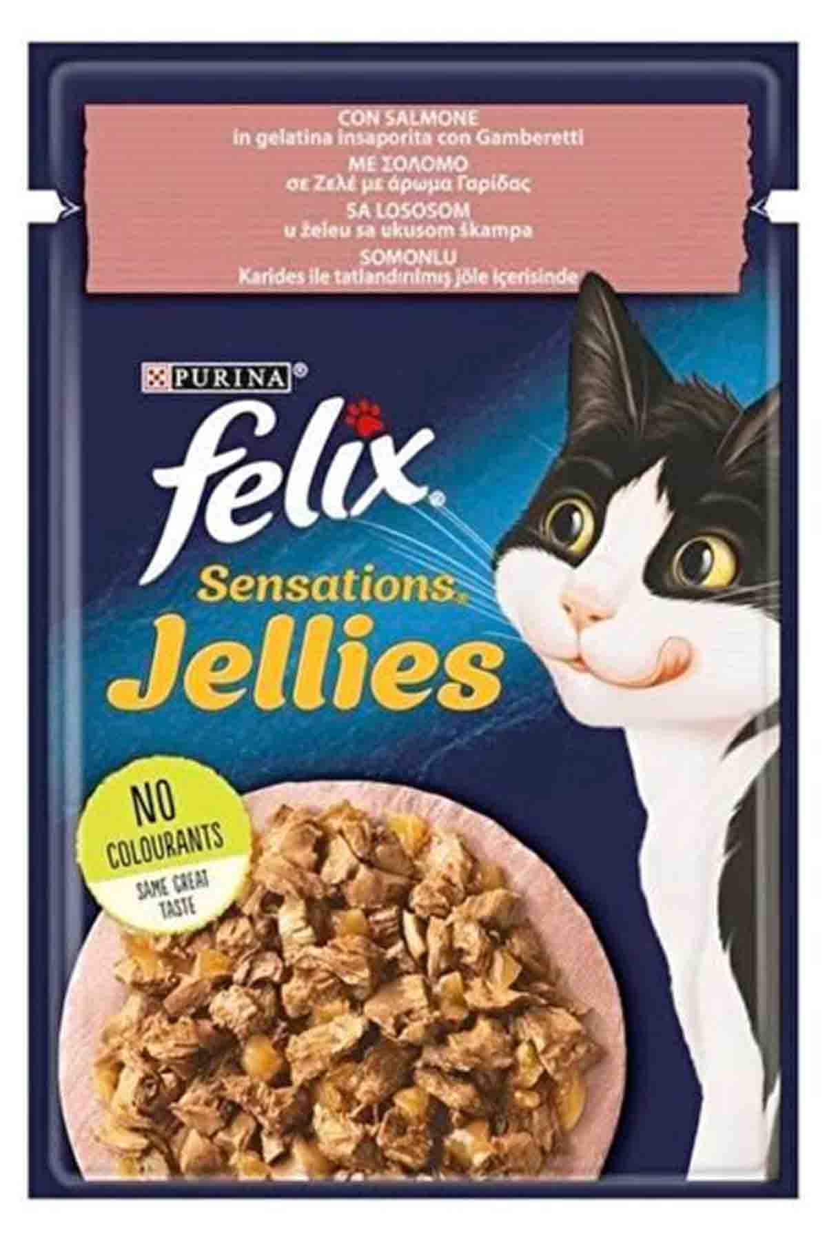 Felix Sensations Somonlu ve Karidesli Kedi Konservesi 85gr