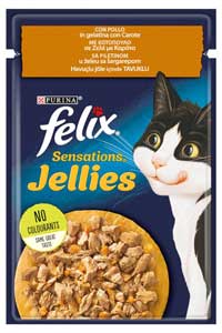 FELIX - Felix Sensations Tavuklu ve Havuçlu Kedi Konservesi 85gr