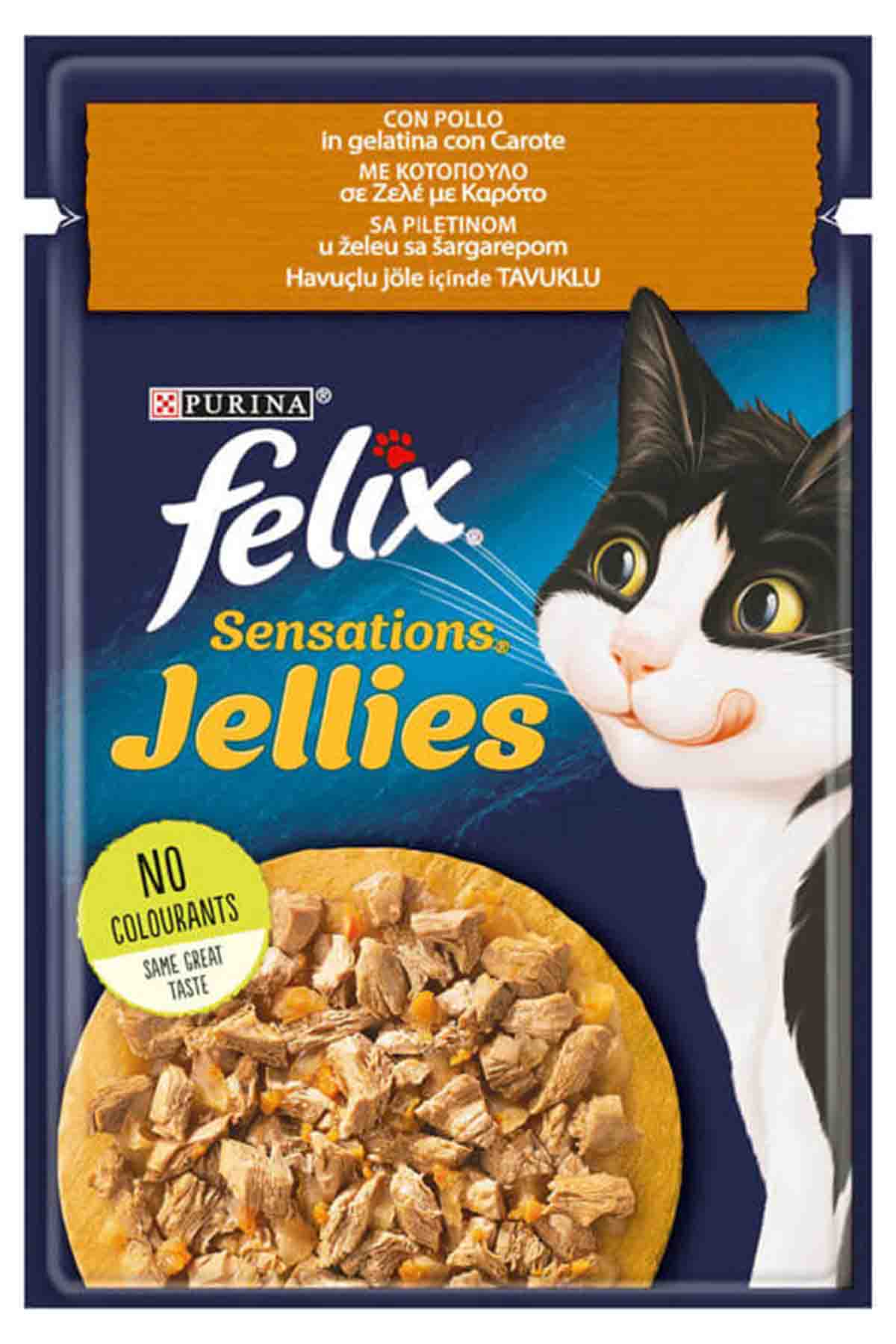 Felix Sensations Tavuklu ve Havuçlu Kedi Konservesi 85gr