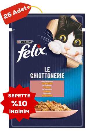 FELIX - Felix Somonlu Yetişkin Kedi Konservesi 26x85gr 26lı