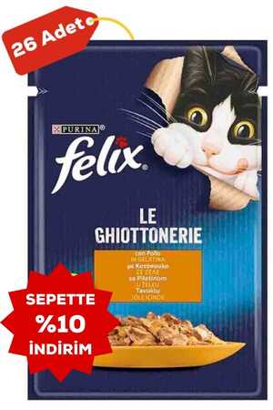 Felix Tavuklu Yetişkin Kedi Konservesi 26x85gr 26lı - Thumbnail