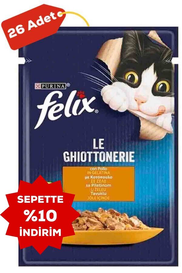 Felix Tavuklu Yetişkin Kedi Konservesi 26x85gr 26lı