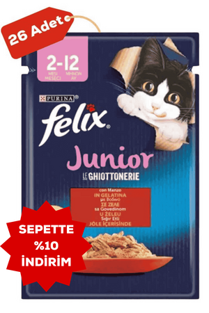 FELIX - Felix Sığır Etli Yavru Kedi Konservesi 26x85gr 26lı