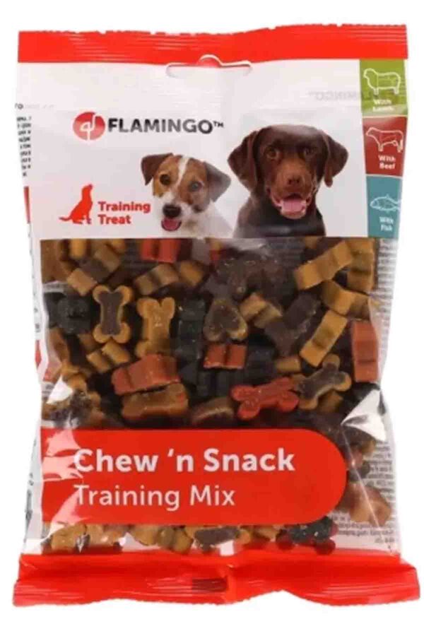 Flamingo Chewn Snack Kemik Şeklinde Karışık Çeşitli Köpek Ödül Maması 150gr