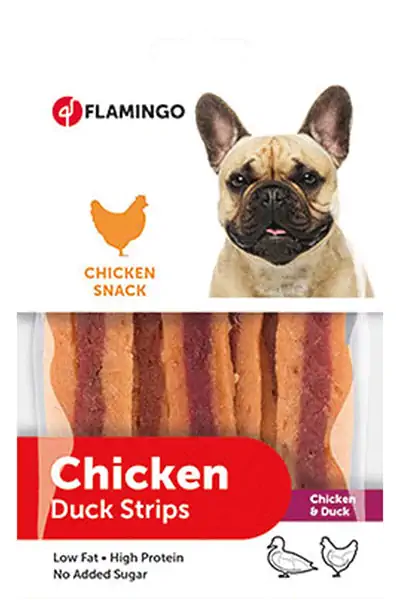 FLAMINGO - Flamingo Chicken Duck Strips Tavuk Ve Ördekli Şerit Köpek Ödül Maması 85gr