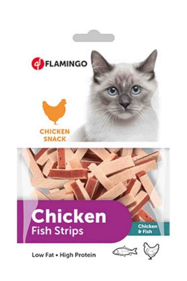 Flamingo Chicken Fish Strips Tavuklu Balıklı Kedi Ödül Maması 85gr