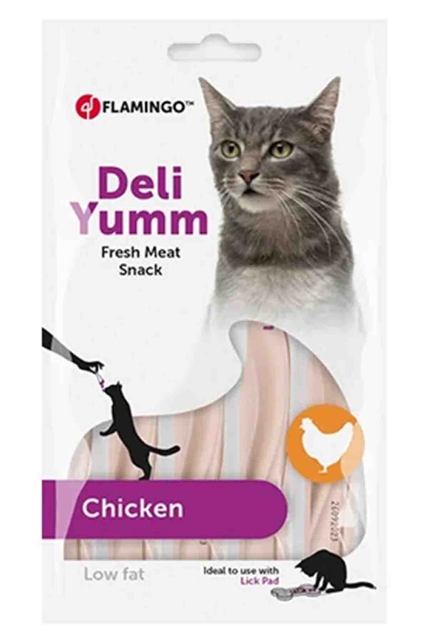 Flamingo Deli Yumm Fresh Tavuklu Sıvı Kedi Ödül Maması 5*14gr