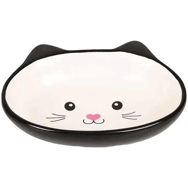 FLAMINGO - Flamingo Isa Seramik Kedi Mama Su Kabı 170ml Siyah