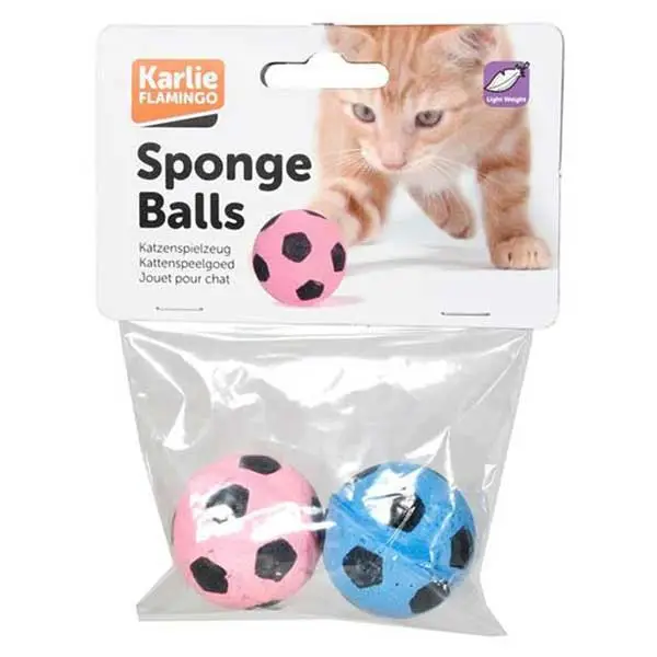 Flamingo Sünger Top Kedi Oyuncağı 4cm 2 Adet