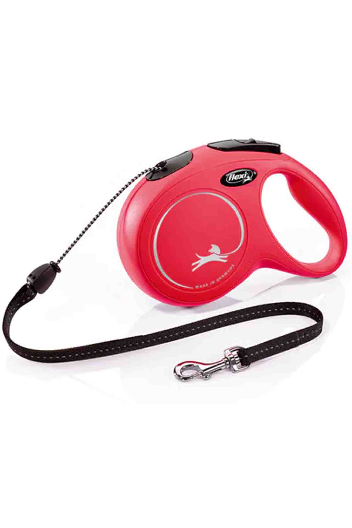 Flexi New Classic Kırmızı 8m İp Köpek Gezdirme Kayışı 
