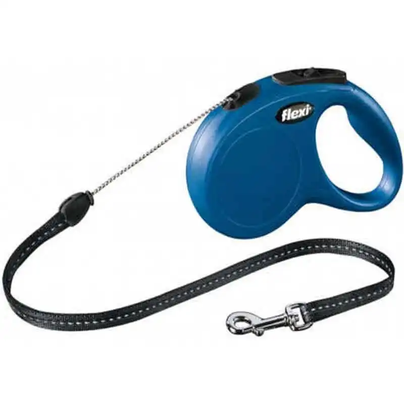 Flexi New Classic Otomatik İp Köpek Gezdirme Kayışı 5mt (S) Mavi