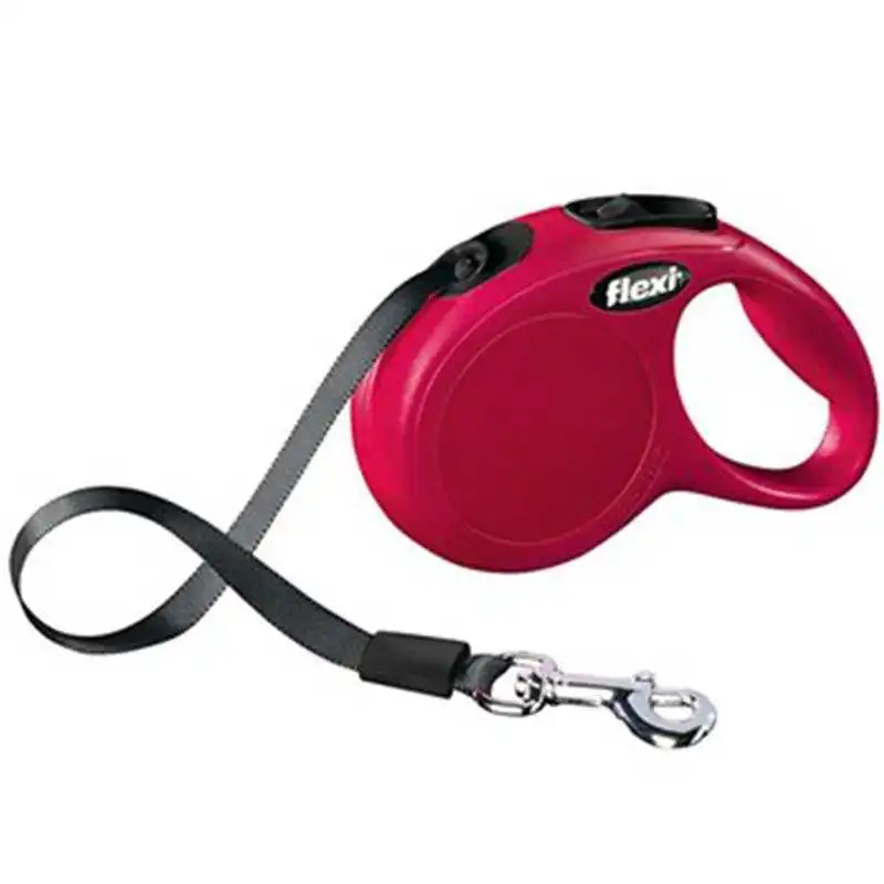 Flexi New Classic Otomatik Şerit Köpek Gezdirme Kayışı 3mt (XS) Kırmızı - Thumbnail