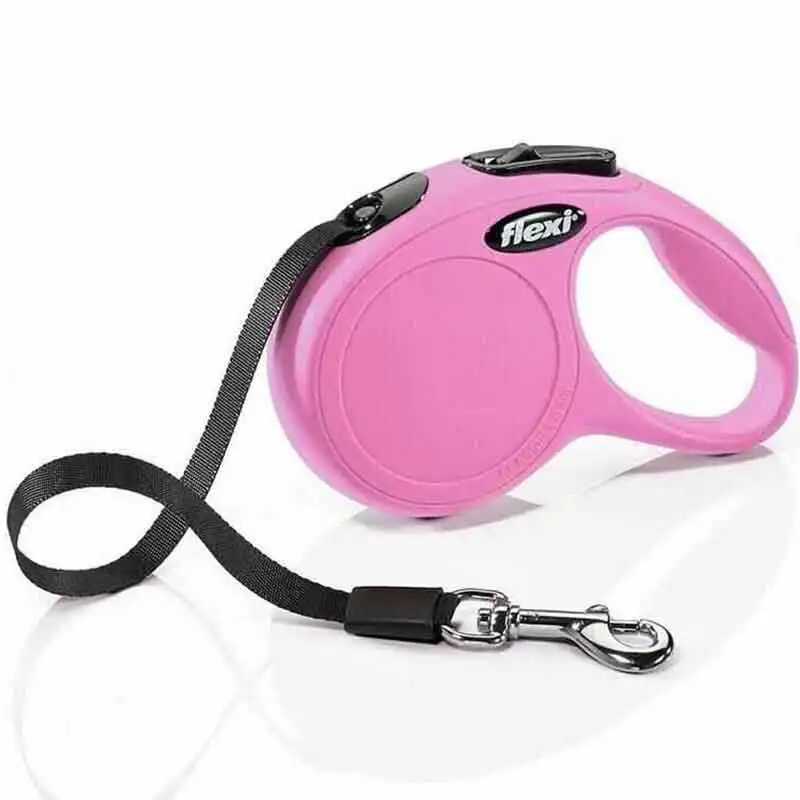 Flexi New Classic Otomatik Şerit Köpek Gezdirme Kayışı 3mt (XS) Pembe - Thumbnail