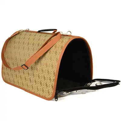 Flip Flybag Kedi ve Köpek Kapalı Taşıma Çantası Kahve 28x44x28cm