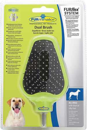 Furminator Dual Brush Çift Taraflı Köpek Fırçası