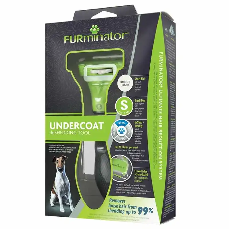 Furminator Kısa Tüylü Küçük Irk Köpekler için Köpek Tarağı (S) - Thumbnail