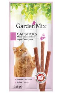 GARDEN MIX - Garden Mix Ciğerli Kedi Ödül Çubuğu 3x15gr
