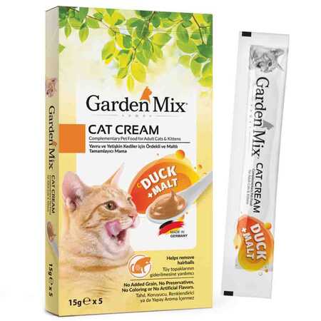 GARDEN MIX - Garden Mix Ördek ve Malt Kedi Kreması 5x15gr