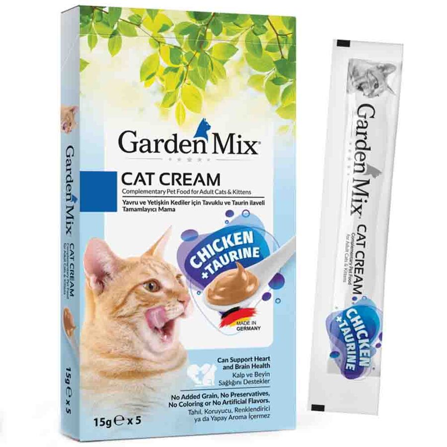 Garden Mix Tavuk ve Taurinli Kedi Kreması 5x15gr