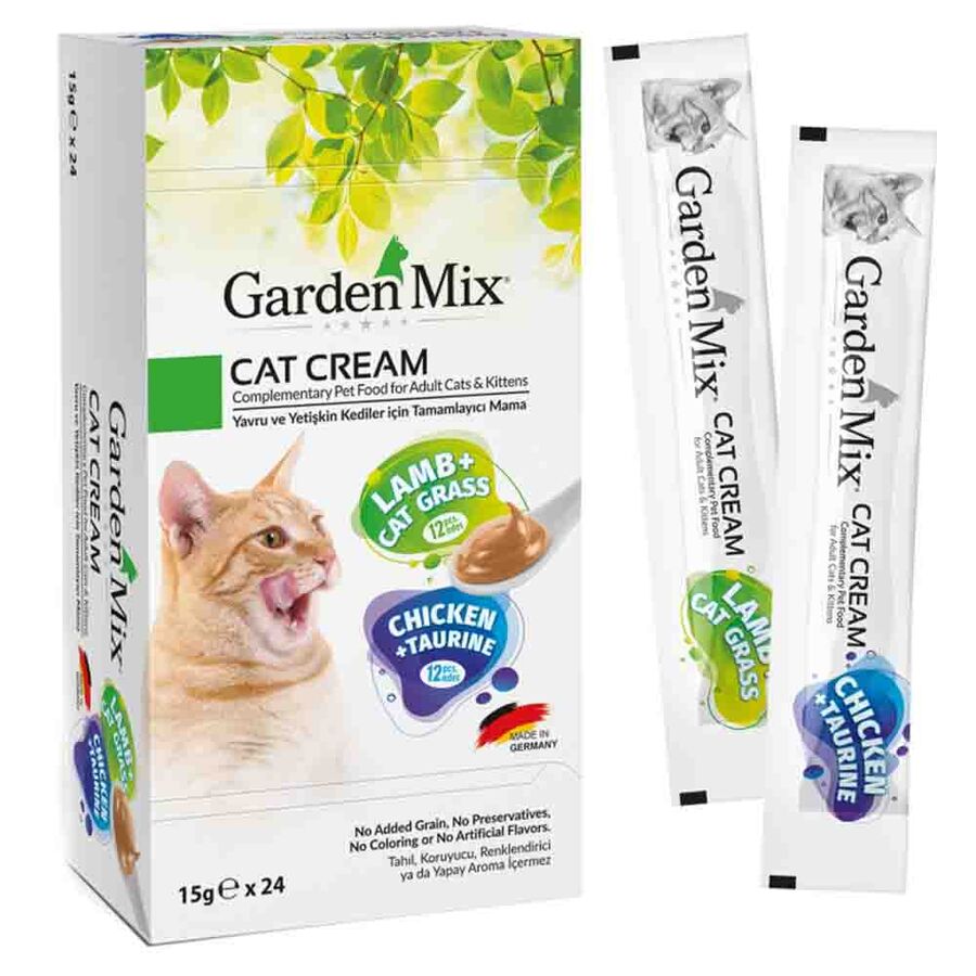 Garden Mix Tavuk ve Kuzulu Kedi Kreması XXL 24x15gr