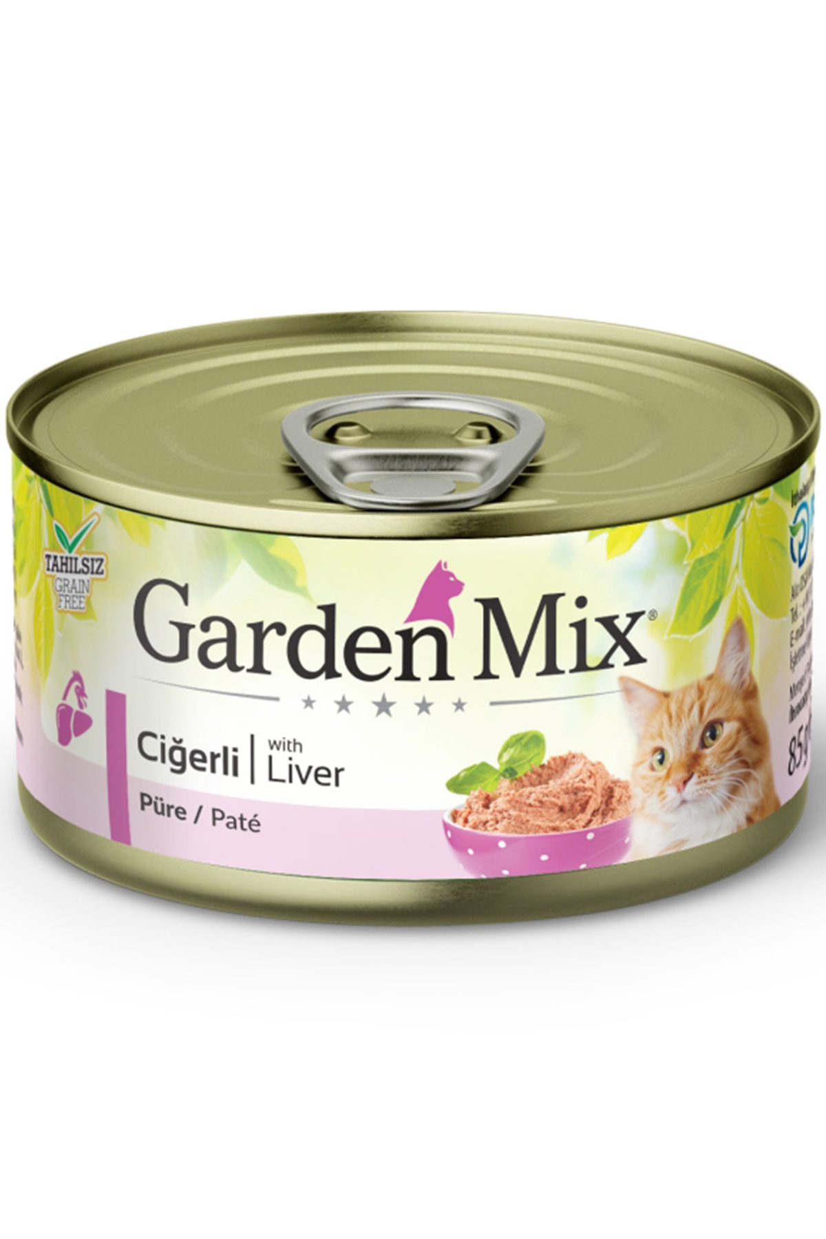 Garden Mix Kıyılmış Ciğerli Tahılsız Konserve Kedi Maması 85gr