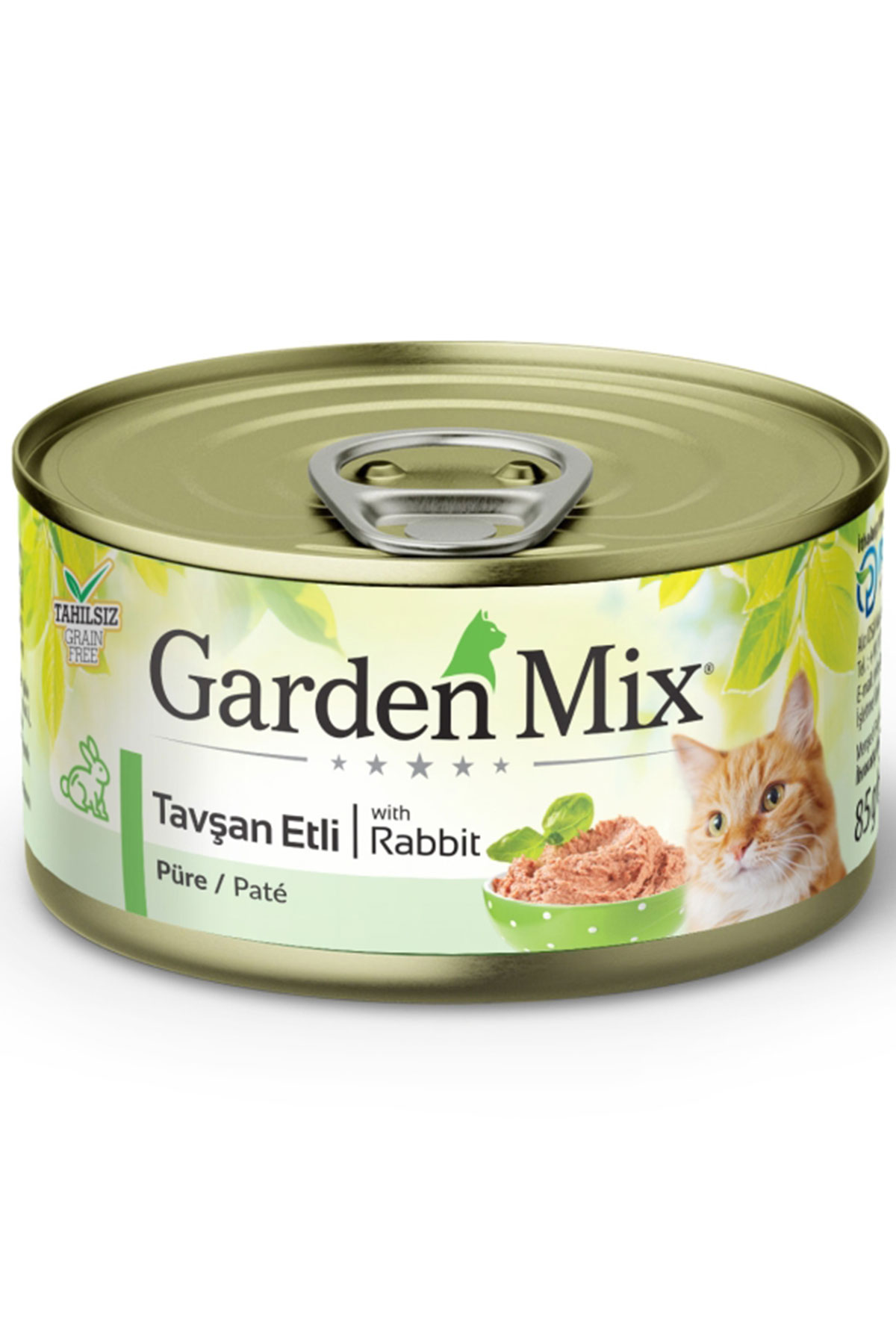 Garden Mix Kıyılmış Tavşan Etli Tahılsız Yetişkin Kedi Konservesi 85gr