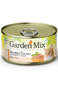 Garden Mix Kıyılmış Tavuklu Tahılsız Yetişkin Kedi Konservesi 85gr