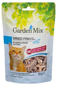 GARDEN MIX - Gardenmix Kurutulmuş Balıklı Kedi Ödül Maması 60gr