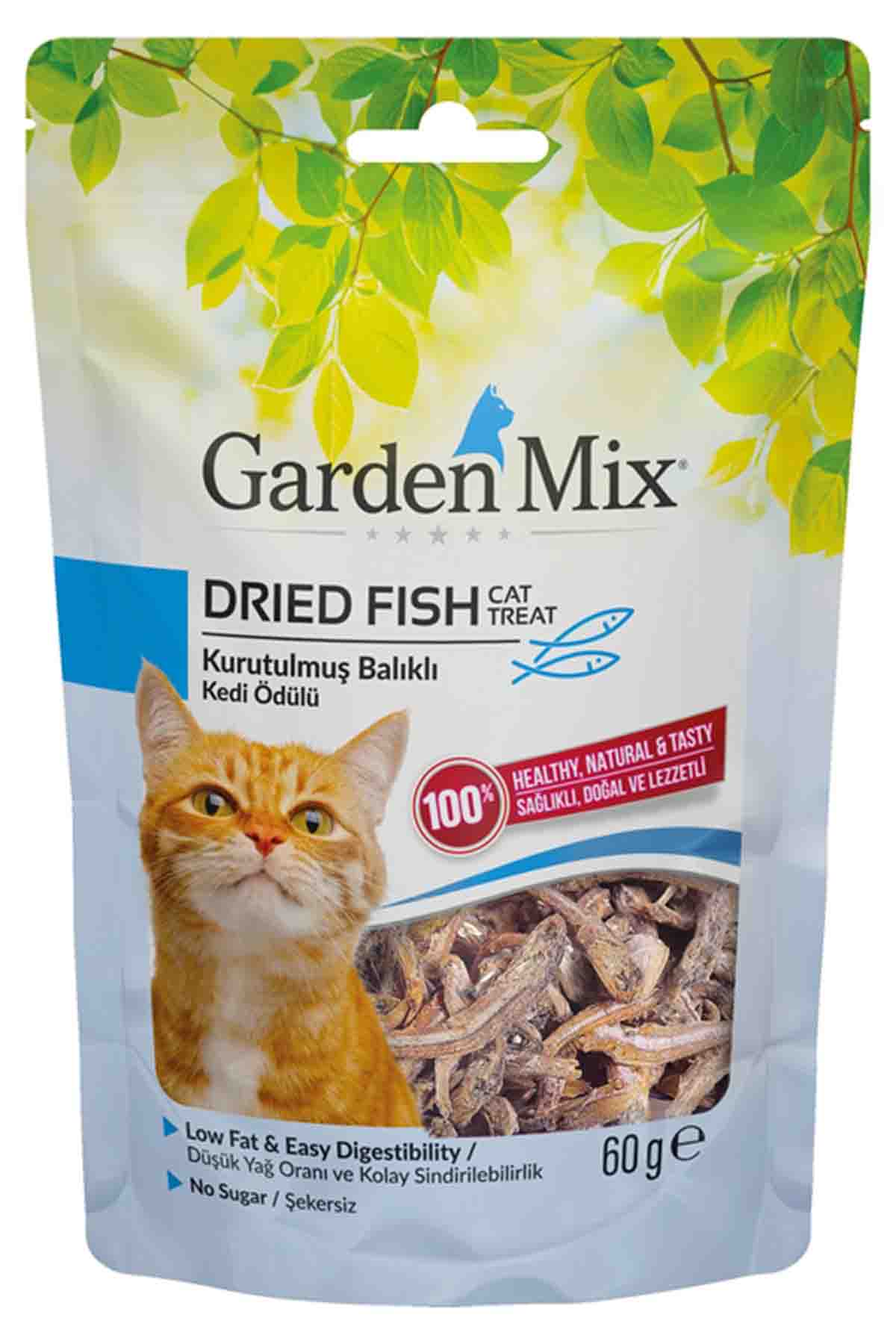 Gardenmix Kurutulmuş Balıklı Kedi Ödül Maması 60gr