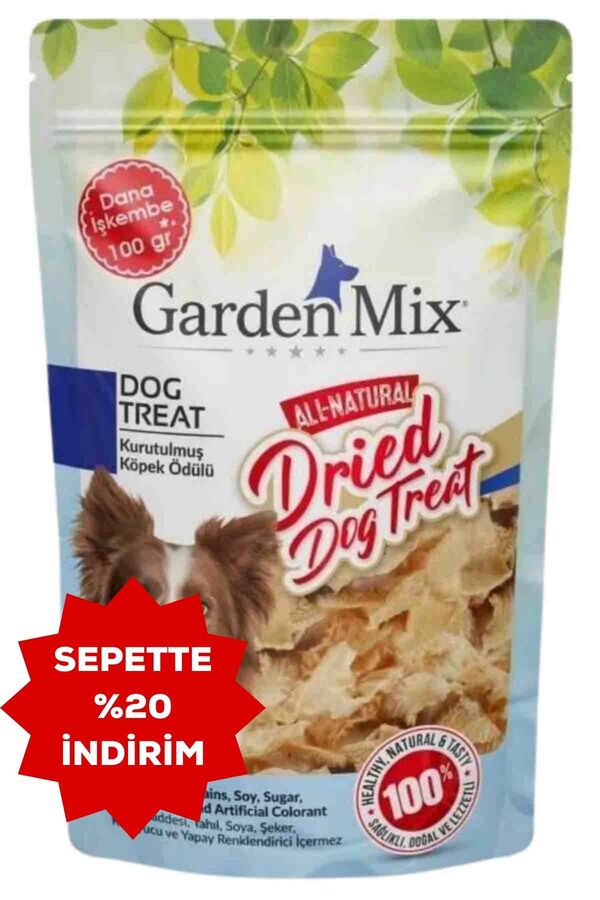 Garden Mix Kurutulmuş Dana İşkembe Köpek Ödülü 100gr