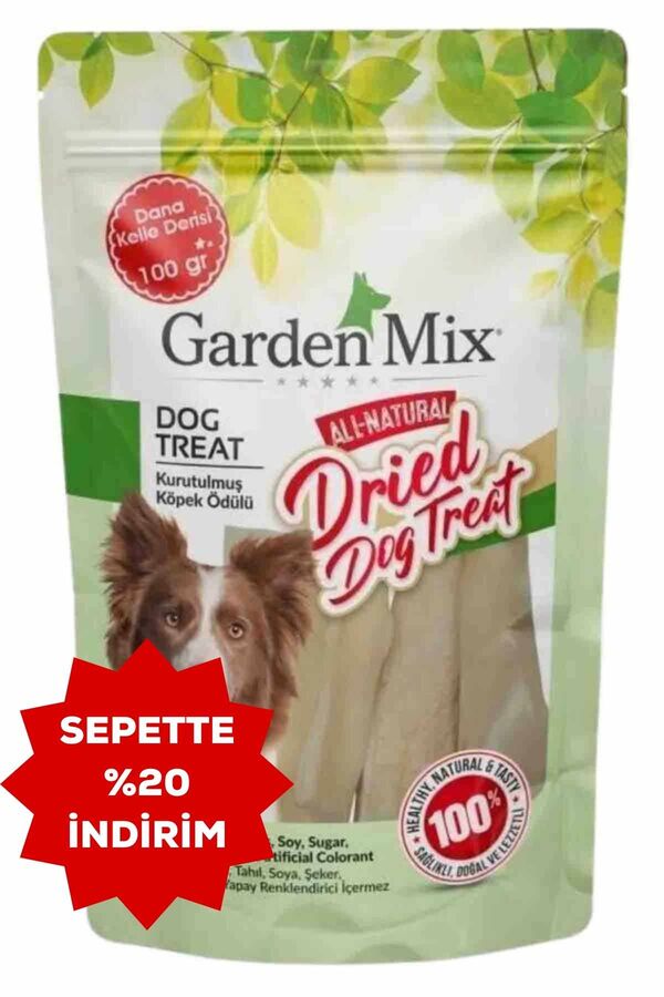 Garden Mix Kurutulmuş Dana Kelle Derisi Köpek Ödülü 100gr