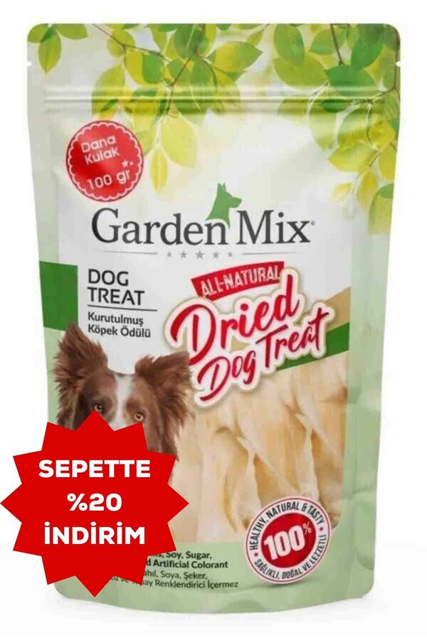 Garden Mix Kurutulmuş Dana Kulak Köpek Ödülü 100gr