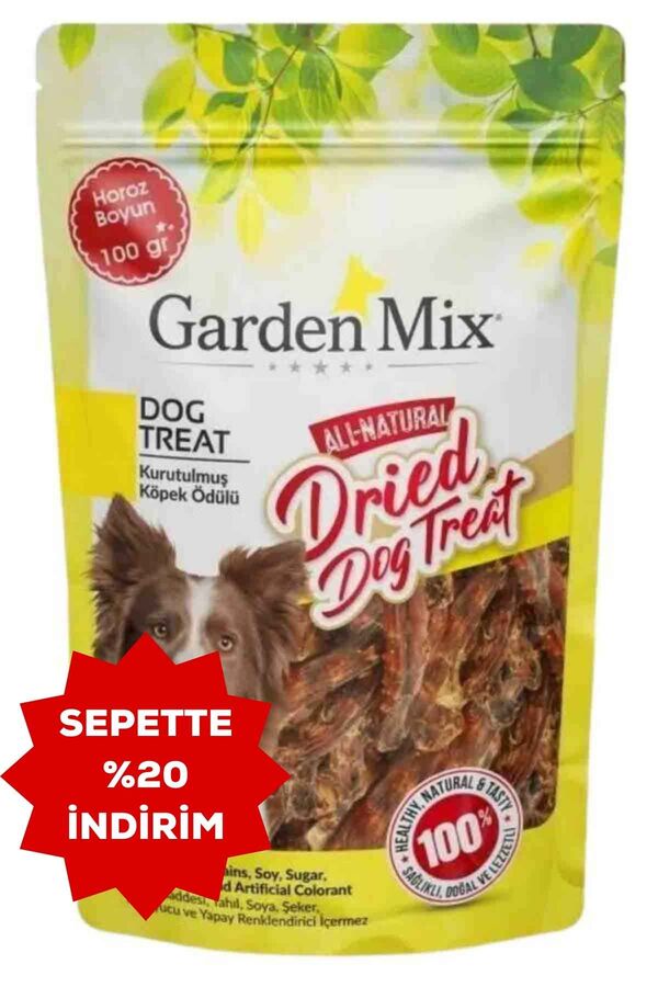 Garden Mix Kurutulmuş Horoz Boyun Köpek Ödülü 100gr
