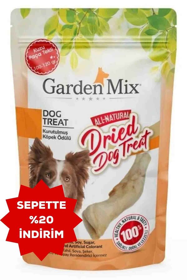 Garden Mix Kurutulmuş Kuzu Paça Tekli Köpek Ödülü 100gr