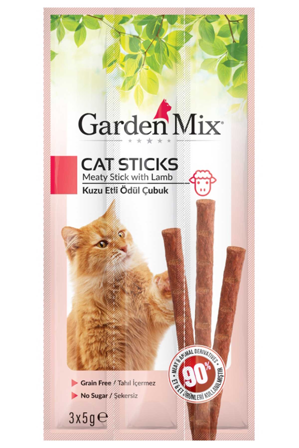 Garden Mix Kuzu Etli Kedi Ödül Çubuğu 3x5gr