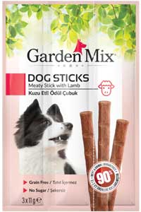 GARDEN MIX - Garden Mix Kuzu Etli Köpek Ödül Çubuğu 3x11gr
