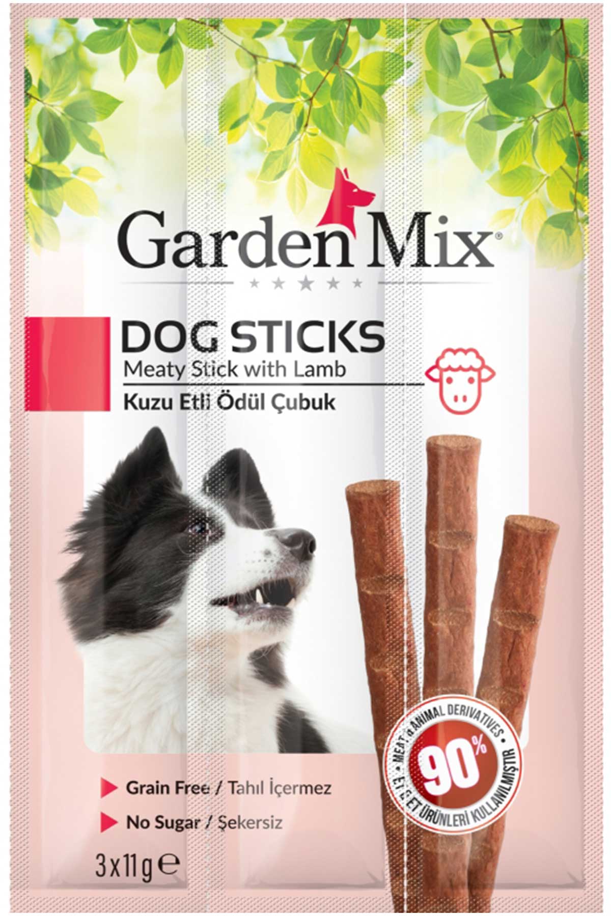 Garden Mix Kuzu Etli Köpek Ödül Çubuğu 3x11gr