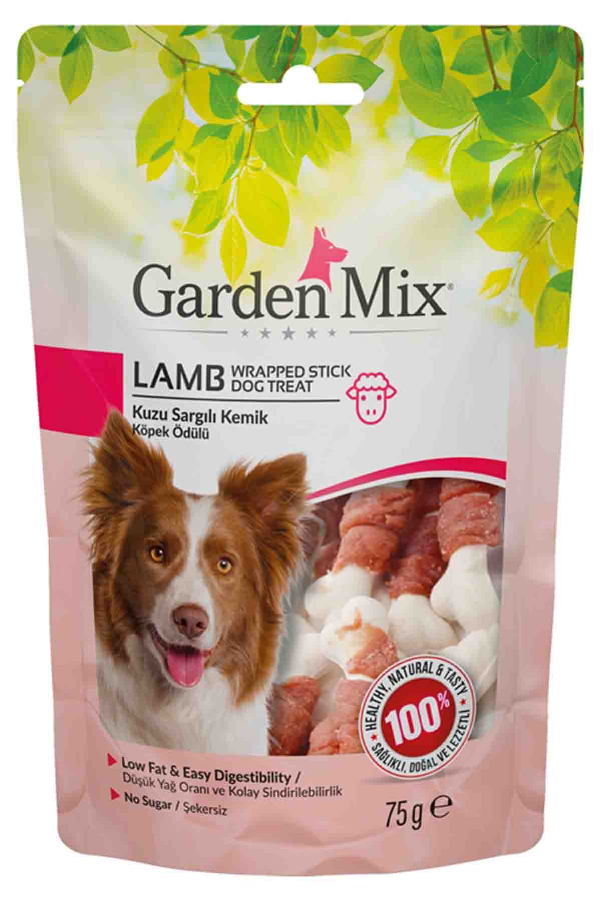 Gardenmix Kuzu Sargılı Kemik Köpek Ödül Maması 75gr