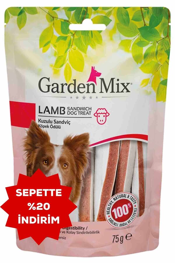 Gardenmix Kuzulu Sandviç Köpek Ödül Maması 75gr
